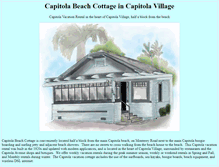 Tablet Screenshot of capitolabeachcottage.com